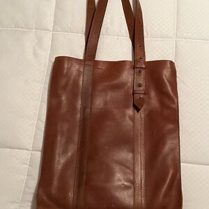 Able Brown Leather Tote Bag